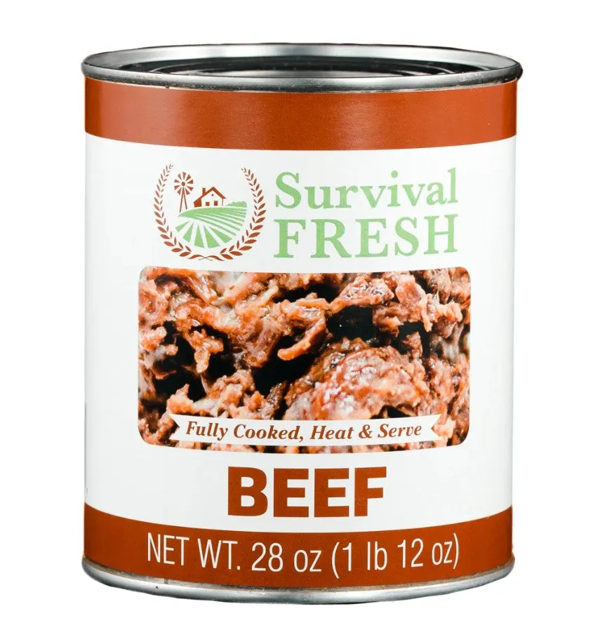 Survival Fresh Meats - Beef 28 oz Cans - Case of 12
