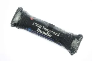 Survivor Series 7-Strand 550 Black Paracord, 100'