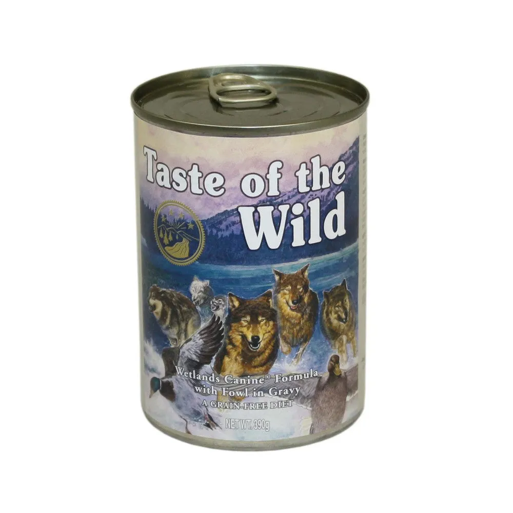 Taste of the Wild Wetlands Canine Canned Wet Dog Food  in Gravy 12 x 390g