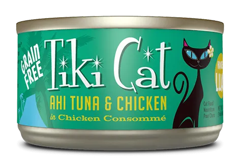 Tiki Cat  Hookena Luau Ahi Tuna & Chicken 8 x 6oz cans