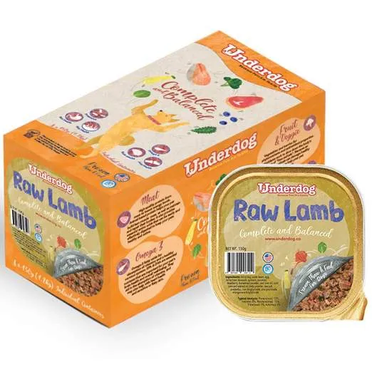 Underdog Raw Lamb Complete & Balanced Frozen Dog Food (150g)