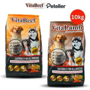 VitaBeef/VitaLamb Original Packaging Dry Dog Food 10kg Sack for Adult/Puppy