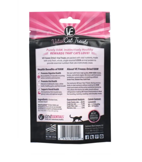 Vital Essentials - Vital Cat - Freeze Dried Chicken Giblets