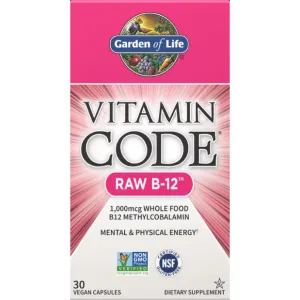 Vitamin Code Vitamin B12 30 vegcaps By Garden Of Life