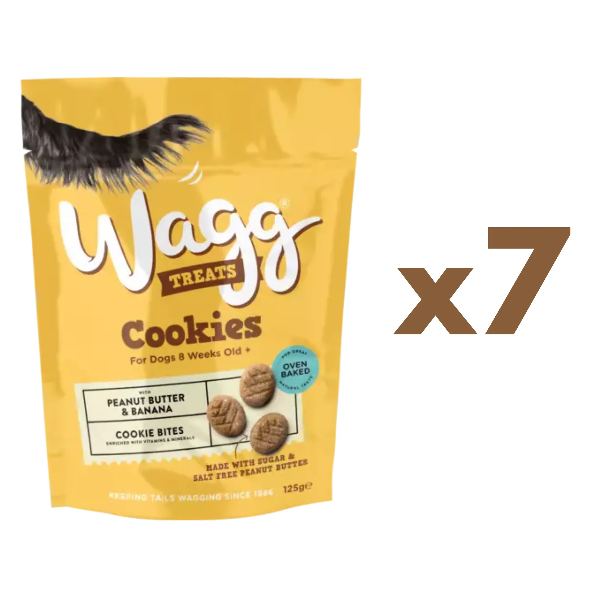 Wagg Dog Cookies Peanut Butter & Banana Treats 125g