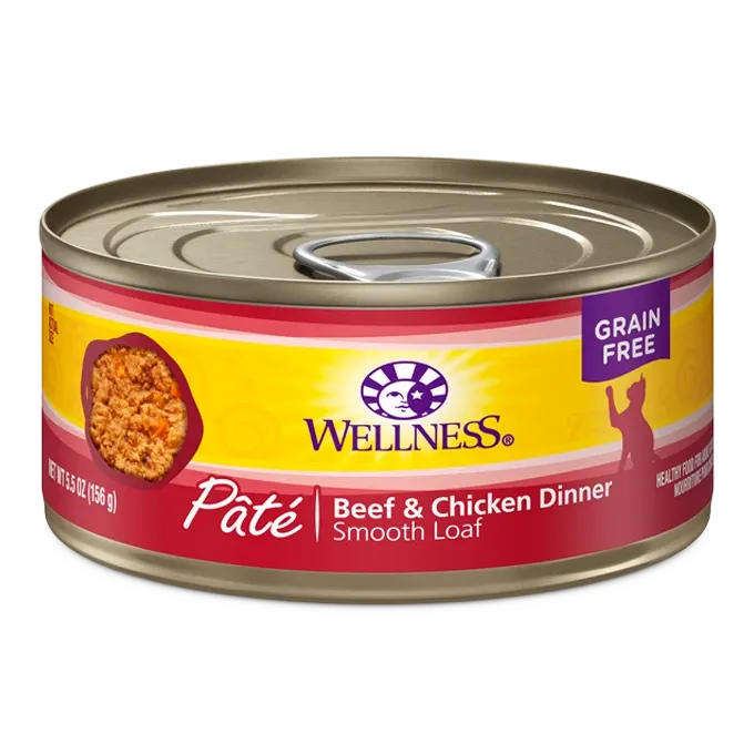 Wellness Paté Beef and Chicken Entrée Wet Cat Food