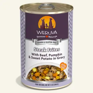 Weruva Grain Free Canned Dog Food - Steak Frites