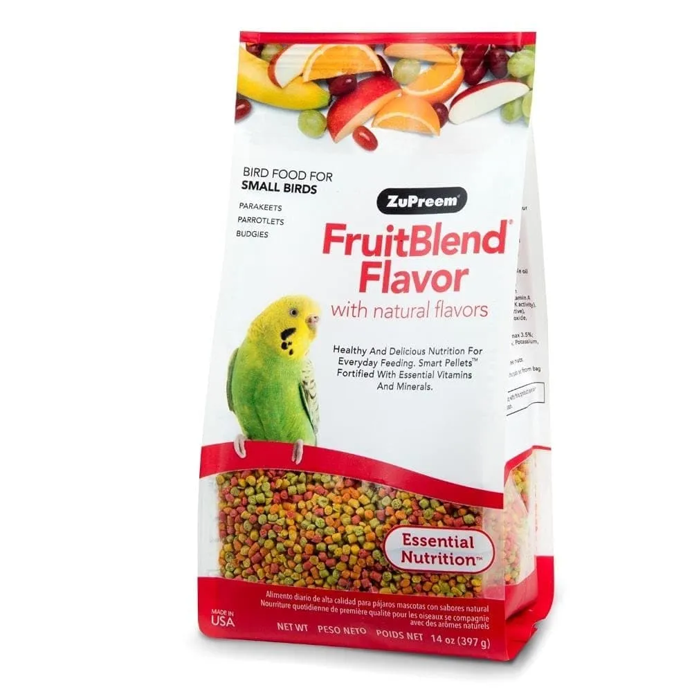 ZuPreem Fruit Blend Bird Food for Small Birds and JiMMy Exclusive Daily Mix Budgies Bird Food Combo
